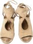 Aquazzura Pre-owned Suede sandals Beige Dames - Thumbnail 2