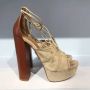 Aquazzura Pre-owned Suede sandals Beige Dames - Thumbnail 2