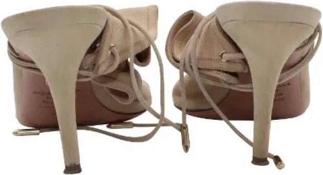 Aquazzura Pre-owned Suede sandals Beige Dames