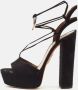 Aquazzura Pre-owned Suede sandals Black Dames - Thumbnail 2