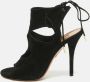 Aquazzura Pre-owned Suede sandals Black Dames - Thumbnail 2