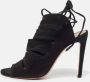 Aquazzura Pre-owned Suede sandals Black Dames - Thumbnail 2