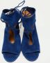 Aquazzura Pre-owned Suede sandals Blue Dames - Thumbnail 3