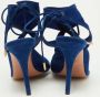 Aquazzura Pre-owned Suede sandals Blue Dames - Thumbnail 5