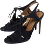 Aquazzura Pre-owned Suede sandals Blue Dames - Thumbnail 3