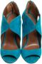 Aquazzura Pre-owned Suede sandals Blue Dames - Thumbnail 2