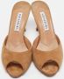Aquazzura Pre-owned Suede sandals Brown Dames - Thumbnail 3