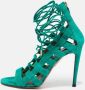 Aquazzura Pre-owned Suede sandals Green Dames - Thumbnail 2