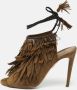 Aquazzura Pre-owned Suede sandals Green Dames - Thumbnail 2