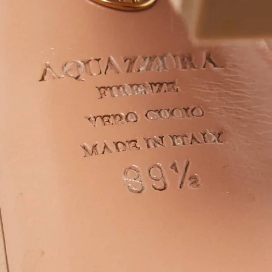 Aquazzura Pre-owned Suede sandals Pink Dames