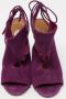 Aquazzura Pre-owned Suede sandals Purple Dames - Thumbnail 3