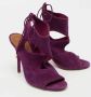 Aquazzura Pre-owned Suede sandals Purple Dames - Thumbnail 4