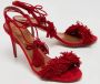 Aquazzura Pre-owned Suede sandals Red Dames - Thumbnail 4