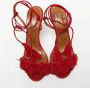 Aquazzura Pre-owned Suede sandals Red Dames - Thumbnail 3