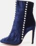 Aquazzura Pre-owned Velvet boots Blue Dames - Thumbnail 2