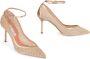 Aquazzura Puntige Neus Mesh Pumps met Enkelband Yellow Dames - Thumbnail 3