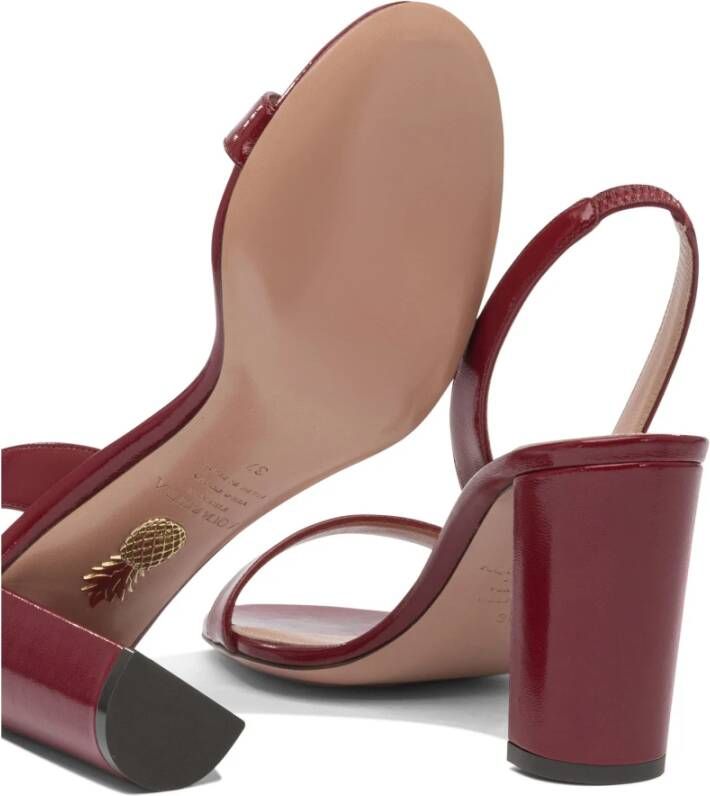 Aquazzura Rode Bloksandalen Stijlvolle Elegante Uitstapjes