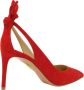 Aquazzura Rode leren pumps met strik - Thumbnail 2