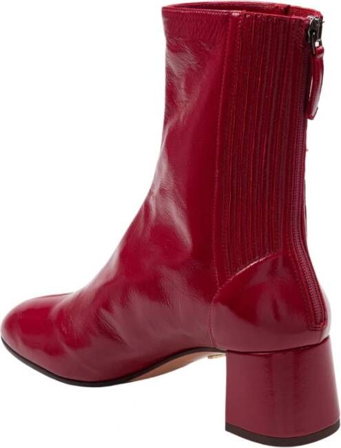 Aquazzura Rode Patent Leren Enkellaarsje