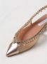 Aquazzura Roze Crystal Slingback Platte Schoenen - Thumbnail 2