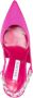 Aquazzura Roze kristalversierde satijnen pumps Pink Dames - Thumbnail 2