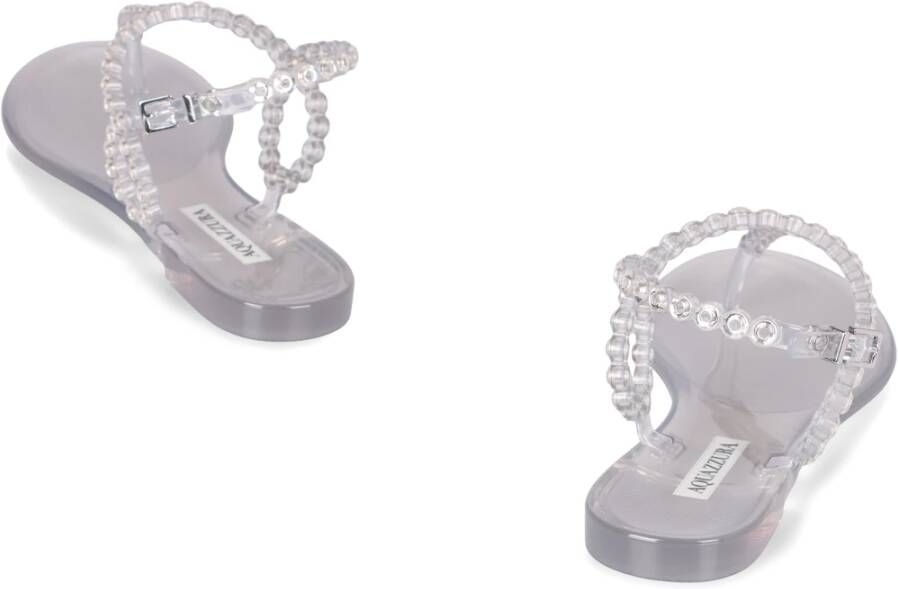 Aquazzura Studded Thong Platte Sandalen