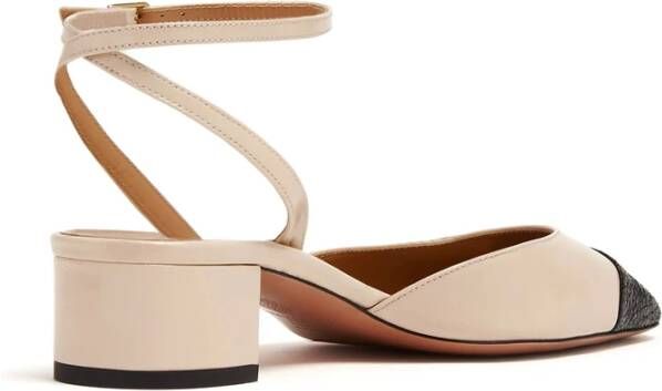 Aquazzura Tweekleurige Leren Gesp Schoenen