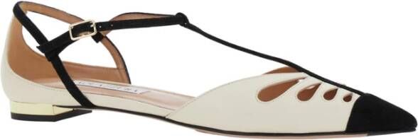 Aquazzura Witte balletschoenen met uitsparingen White Dames