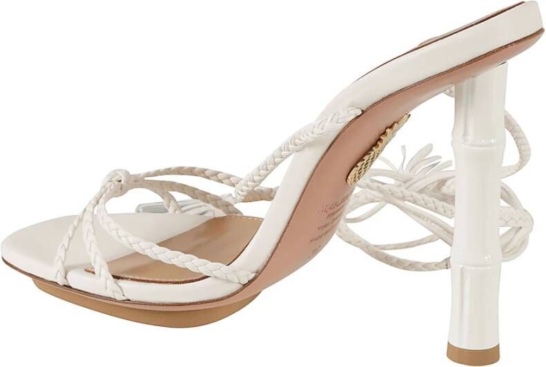 Aquazzura Witte Wild Bamboo Sandalen White Dames