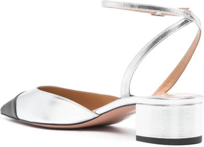 Aquazzura Zilver Zwart Flirt Sandalen Multicolor Dames