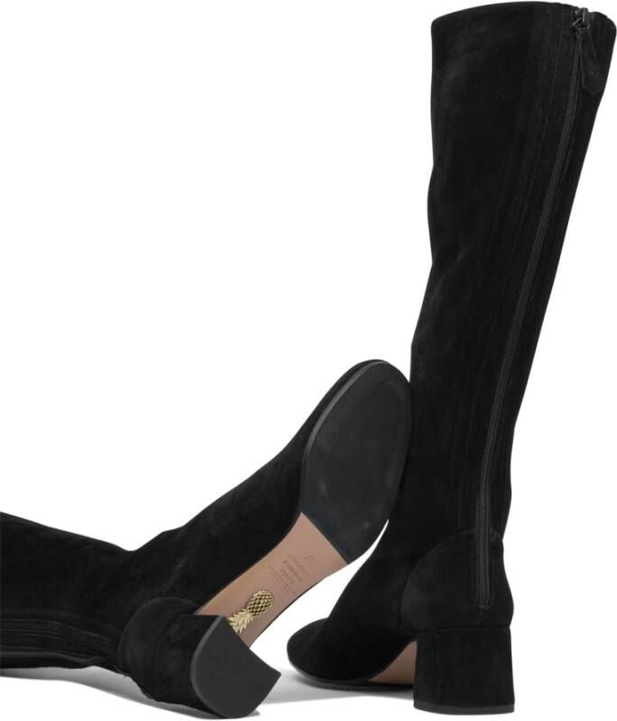 Aquazzura Zwarte enkellaarsjes voor vrouwen