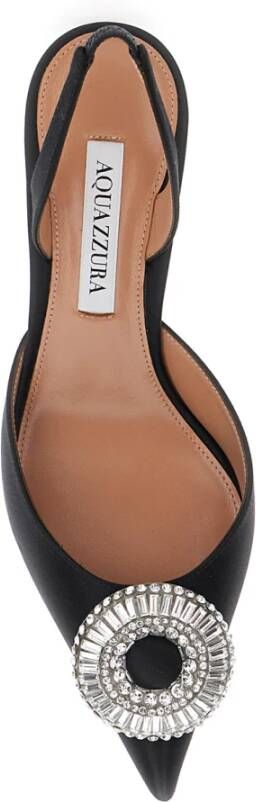 Aquazzura Zwarte Kristal Slingback Hakken