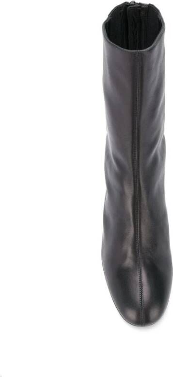 Aquazzura Zwarte enkellaars met elastische panelen Black Dames
