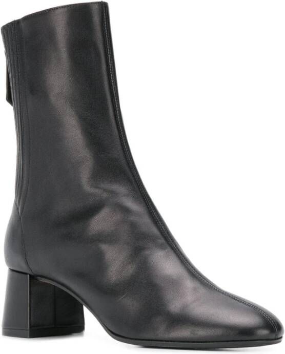 Aquazzura Zwarte enkellaars met elastische panelen Black Dames
