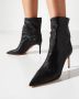 Aquazzura Zwarte leren enkellaarsjes Matignon 75 - Thumbnail 2