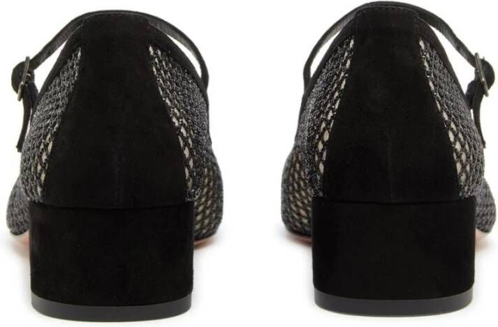 Aquazzura Zwarte Mesh Kristal Pumps