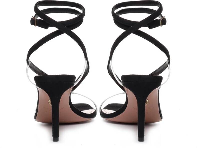 Aquazzura Zwarte Sandalen met Doorn Gesp Sluiting