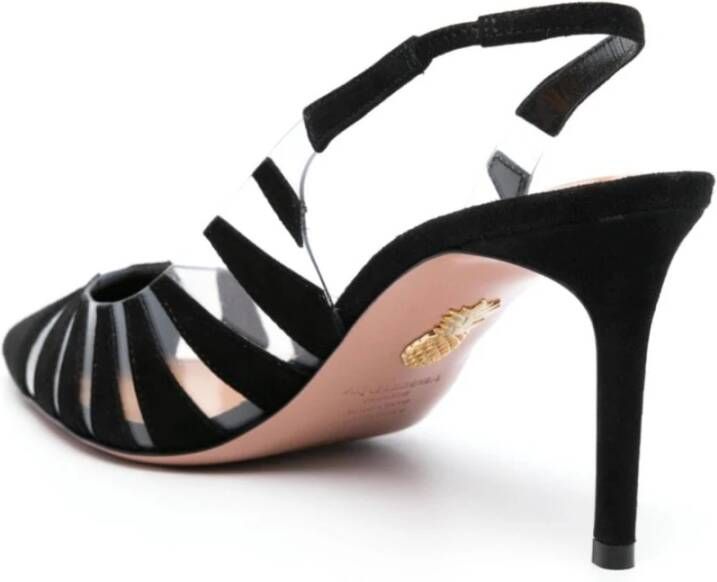 Aquazzura Zwarte Transparante Slingback Hakken Black Dames