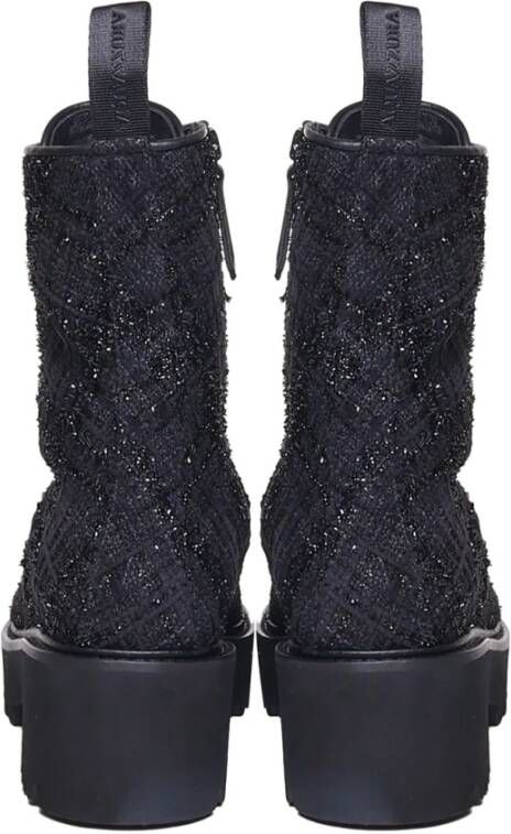 Aquazzura Zwarte Veterschoenen Black Dames