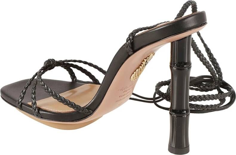 Aquazzura Zwarte Wild Bamboo Sandalen Black Dames