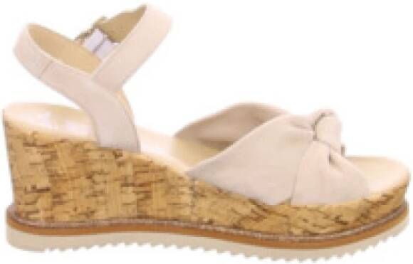 ara Beige dames sleehak sandalen