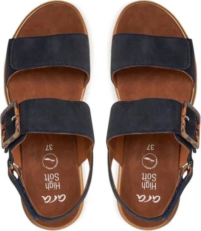 ara Blauwe platte sandalen