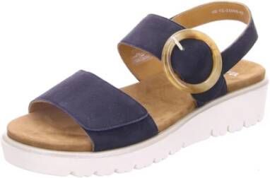 Ara Blauwe Sandalen met Sleehak Blue Dames