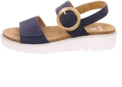 Ara Blauwe Sandalen met Sleehak Blue Dames