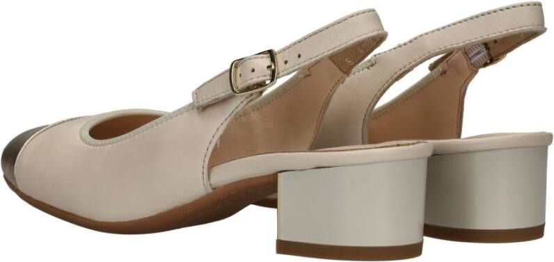 Ara Elegante Beige Slingback met Metallic Neus Beige Dames