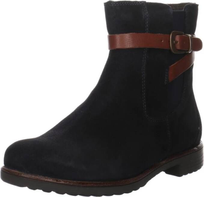 Ara Elegante Blauwe Velours Enkellaarzen Blue Dames