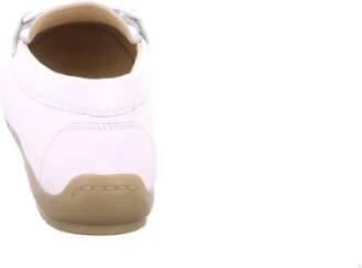 Ara Leren Instap Platte Schoenen White Dames