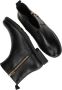 Ara Zwarte leren enkellaars met gouden rits Black Dames - Thumbnail 9
