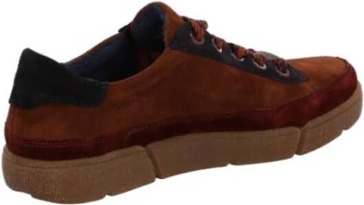Ara Velours Sneakers met Vetersluiting Brown Dames