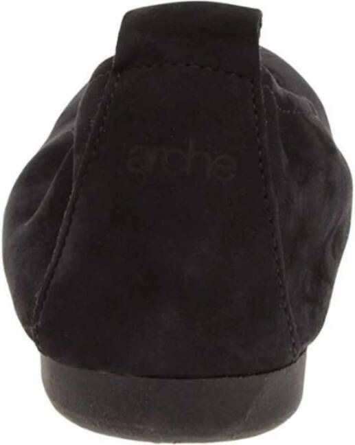 Arche Elegante Nubuck Leren Ballerina's Black Dames